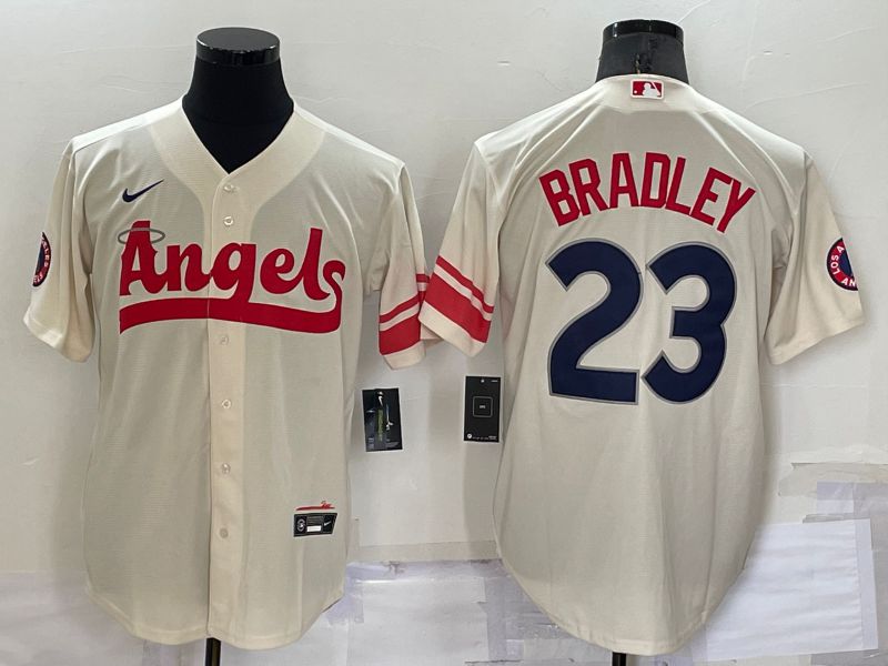 Men Los Angeles Angels #23 Bradley Cream City Edition Game Nike 2022 MLB Jersey